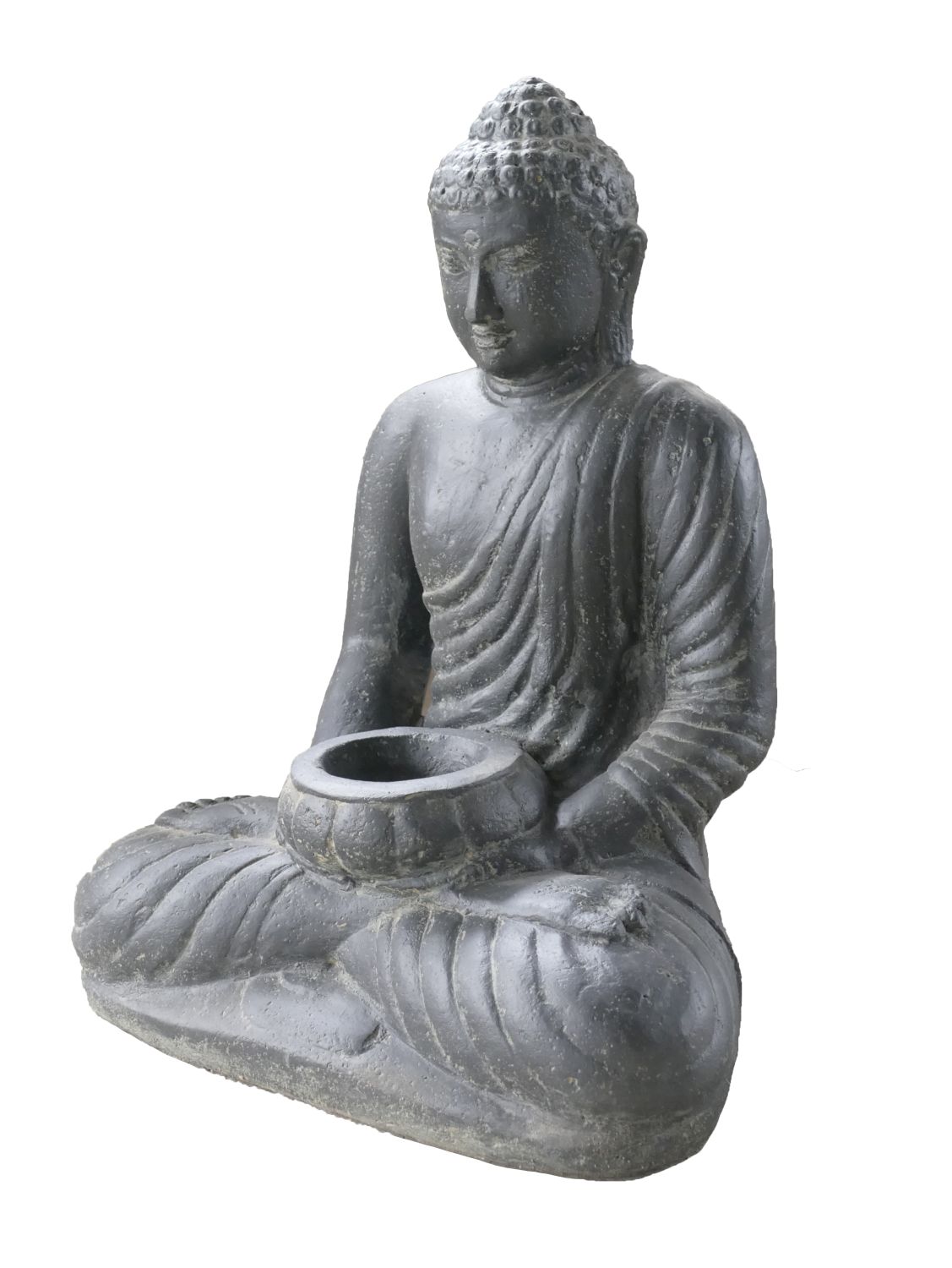  Product image 3 of the product “Seated Buddha Candle, 51cm Height | Cast stone, handcrafted & coloured ”